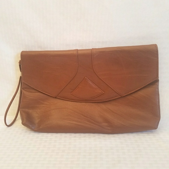 MCI Handbags - Vintage MCI Brown Clutch and Strap